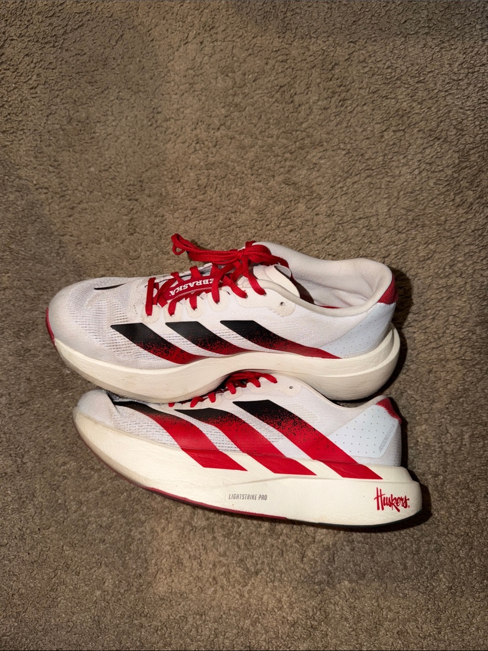 adidas White, Red & Black athletic shoes